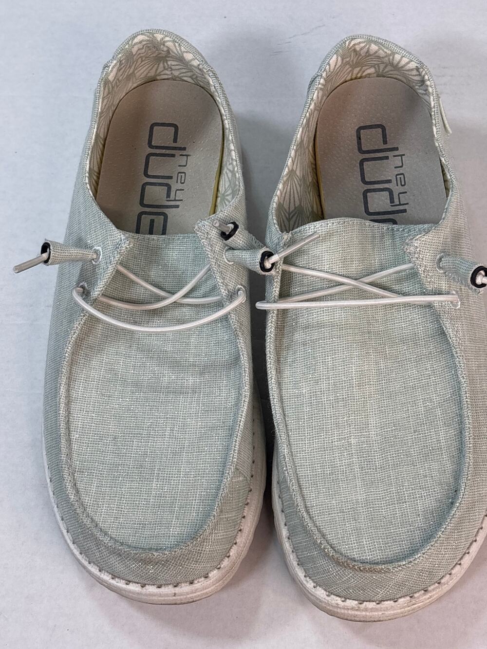 Hey Dude Wendy Sparkling Mint Lightweight Comfort Shoes Size 10